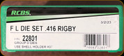 RCBS - Full Length Dies - 416 Rigby - 22801