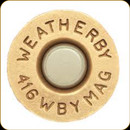 Weatherby - 416 Wby Mag - Unprimed Brass - 20ct - BRASS416