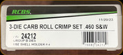 RCBS - 3 Die Carbide Roll Crimp Set - 460 S&W - 24212