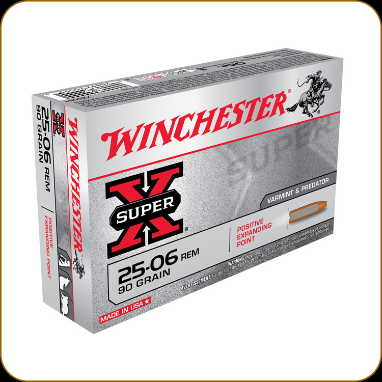 Winchester - 25-06 Rem - 90 Gr - Super-X - Positive Expanding Point ...