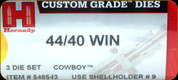 Hornady - Cowboy Grade Dies - 44/40 Win - 3 Die Set - 546543