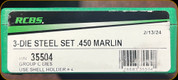 RCBS - 3-Die Steel Set - 450 Marlin - 35504