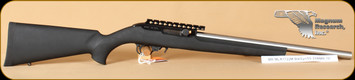 Magnum Research - 22WMR - Mag Lite (MLR) 17 -  Semi-auto - Black Hogue Stock/Stainless, 18"Heavy Varmint Barrel, Mfg# MLRS22WMH