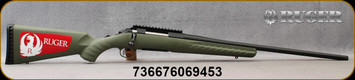 Ruger - 22-250Rem - American - Predator - Moss Green Syn/Matte Black, 22", Threaded Barrel - Mfg# 6945