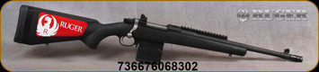 Ruger - M77 - 308Win - Gunsite Scout, BlkSynBl, threaded barrel, muzzle brake, 16"