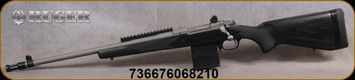 Ruger - 308Win - M77 - Gunsite Scout - LH - Grey Laminate/Stainless, 18", flash hider, Mfg# 06821