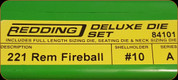 Redding - Deluxe Die Set - 221 Remington Fire Ball - 84101