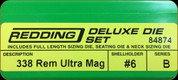 Redding - Deluxe Die Set - 338 Rem Ultra Mag - 84874