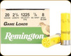 Remington - 20 Ga 2.75" - 7/8oz - Shot 8 - Game Loads - 25ct - 20044
