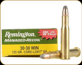 Remington - 30-30 Win - 125 Gr - Managed Recoil - Core Lokt SP - 20ct - 27644/RL30301