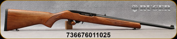 Ruger - 22LR - 10/22 - Deluxe Sporter Carbine, checkered walnut/blued, 18.5", Mfg# 01102