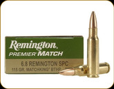 Remington - 6.8 Rem SPC - 115 Gr - Premier Match - Matchking Boat Tail Hollow Point - 20ct - 56318