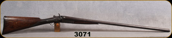 Consign - C Carter - 12Ga/30" - Hammergun - Wd/Bl, rounded body, non-original stock, circa 1880