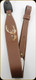 Levy's Leather - Leather Sling - 2 1/4" Brown Garment Leather Elk Emboidery Cobra Style - 37" - SNG20EE-BRN