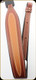 Levy's Leather - Leather Sling - 2 1/4" Walnut Cobra Style w/ Walnut Accent & White Stitching - 37" - SN22TT-WAL
