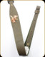 Levy's Leather - Leather Sling - 2 1/4" Green Garment Leather Moose Embroidery - 37" - SNG20EM-GRN