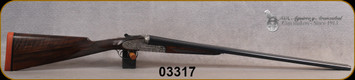 Consign - AYA - 20Ga/2-3/4"/27" - No 2 - Dark Walnut English Stock w/Splinter Forend/Engraved Old Silver Receiver/Blued Barrels,  IC/M - only 500 rounds fired - in original box