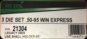 RCBS - 3 Die Set - 50-95 Win Express - 21304