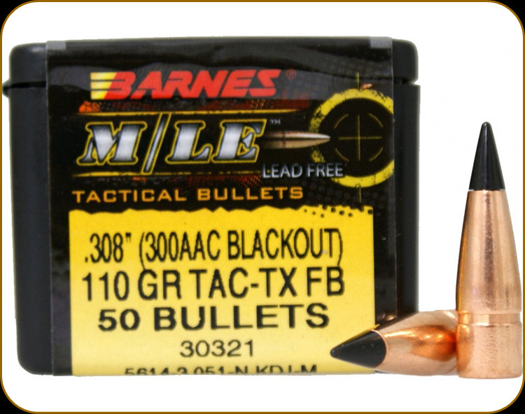 Barnes 300 Blackout 110 Gr M Le Tac Tx Flat Base 50ct