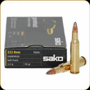 Sako - 222 Rem- 50 Gr - Gamehead - Soft Point - 20ct - 106G