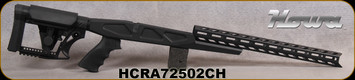 Howa - HCR Rifle Chassis Only - Black, 6061-T6 aluminum chassis made by Accurate-Mag w/ free-float M-LOK forend, Hogue Pistol Grip