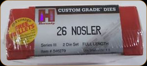 Hornady - Full Length Dies - 26 Nosler - 546279
