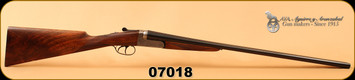 AYA - 20Ga/3"/27" - Adarra - SxS - Boxlock -  Aged Walnut/Engraved silver receiver/Blued, English Grip, double trigger