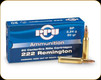 PPU - 222 Rem - 50 Gr - Soft Point - 20ct - PP222