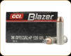 Blazer - 38 Special + P - 125 Gr - Jacketed Hollow Point - 50ct - 3514
