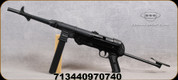 GSG - 22LR - MP40 - Semi Automatic Rifle - Black Foldable Synthetic stock/Blued, 11.8"Barrel, Adjustable sights, 23 round detachable magazine, Mfg# 440.00.10 Non-Restr.