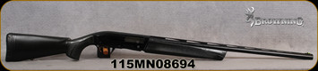 Consign - Browning - 12Ga/3.5"/28" - Maxus Stalker - Semi-Auto - Black Synthetic/Matte Black, Lightning Trigger, Speed Lock Forearm, Mfg# 011600204 - 3pcs.chokes - in black hard case