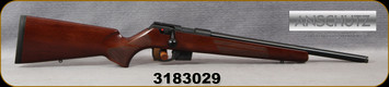 Used - Anschutz - 22LR - 1761 D HB G-20 Walnut Clasic - Bolt Action Rimfire Rifle - Walnut Classic Hunting Stock/Blued, 18"Threaded(½"-20) Barrel, Mfg# 014633 - Demo Model - only 200rds fired - c/w 1"rings, in original box