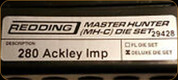 Redding - Master Hunter Deluxe Die Set - 280 Ackley Improved - 29428