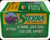 Sierra - 6.5mm - 120 Gr - MatchKing - Hollow Point Boat Tail - 100ct - 1725