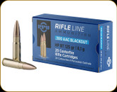 PPU - 300 AAC Blackout - 125 Gr - Rifle Line - Hollow Point Boat Tail - 20ct - PP300BH Prvi Partizan Ammunition Specifications and Features: