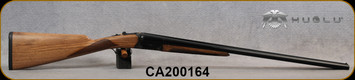 Huglu - 16Ga/2.75"/28" - 200A - SxS w/Extractors - English Grip Grade AA Turkish Walnut/Case Color Hand Engraved Receiver/Chrome-Lined Barrels, IC/M, SKU: 8682109403733E, S/N CA200164 - Barrel finish imperfection