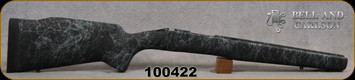 Bell and Carlson - Remington Model 700 BDL M40 Style - Short Action - Left Hand - Black w/Gray Spiderweb
