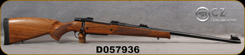Used - CZ - 375H&H - 550 Safari Magnum - Bolt Action Rifle - Classic Safari Shaped Turkish Walnut Stock/Blued Finish, 25" Barrel, 5 Round Capacity, Express Sights, Mfg# 5504-5522-BEEAAB5, DEMO MODEL - in orig.box