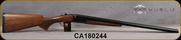 Consign - Huglu - 12Ga/3"/26" - 200A - SxS - Turkish Walnut/Case Hardened Receiver/Trigger Guard/Blued Barrel, SKU# 8681744307178 - only 60rds fired - in original case