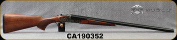 Huglu - 12Ga/3"/28" - 200ACE - SxS Single Trigger - Ejectors, Select Turkish Walnut/Case Hardened Receiver w/Gr5 Hand Engraving/Blued Barrels, 5pc. Mobile Choke, SKU# 8682109402460, S/N CA190352