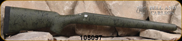 Bell and Carlson - Remington 700 BDL - Heavy Barrel - Sporter Style - Short Action - Olive Green w/Black Spiderweb