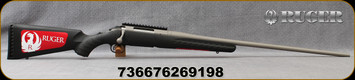 Ruger - 6.5Creedmoor - American Rifle Standard - Bolt Action - Black Synthetic Stock/Steel Gray Cerakote, 26"Barrel, Ruger Marksman Adjustable trigger, Mfg# 26919