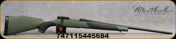 Weatherby - 300WbyMag - Vanguard Synthetic Green - Bolt Action Rifle - Greeen Monte Carlo Griptonite Synthetic Stock w/Black Touch Panels/Matte Blued Finish, 26"Barrel #2 Contour, 3 Round Hinged Floorplate, Mfg# VGY300WR6O