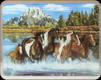 River's Edge - Horse - Tempered Glass Cutting Board - 12"x16" - 788A
