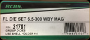 RCBS - Full Length Dies - 6.5-300 Wby Mag - 31701