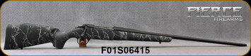 Fierce - 6.5PRC - Fury - Bolt Action Rifle - Black w/Grey Web Custom Carbon Fiber Reinforced Stock/Graphite Black Cerakote, 24"Threaded Barrel, Titanium Muzzle Brake, Spare Magazine, S/N F01S06416