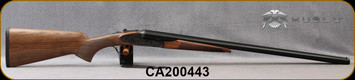 Huglu - 12Ga/3"/28" - 200ACE - SxS Single Trigger - Ejectors - Grade AA Turkish Walnut Standard Grip Stock/Case Hardened Receiver w/Gr5 Hand Engraving/Chrome-Lined Barrels, 5pc. Mobile Choke, SKU# 8681715392103-2 - Demo Model - Scuff/Bruise on forend
