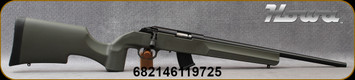 Howa - 22LR - M1100 Rimfire Rifle - OD Green HTI Synthetic Stock/Black Finish, 18"#4 Contour, Light Varmint, Threaded Barrel, (2) 10rd magazines, Mfg# HRF22LRG