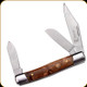 Elk Ridge Knives - Manual Folding - Gentleman's Knife - 2.75" Blade - 3Cr13MoV - Brown Burl Wood Handle - ER-043BW
