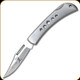 Elk Ridge Knives - Manual Folding - Gentleman's Knife - 2.25" Blade - 3Cr13MoV - Satin Stainless Steel Handle - ER-125S